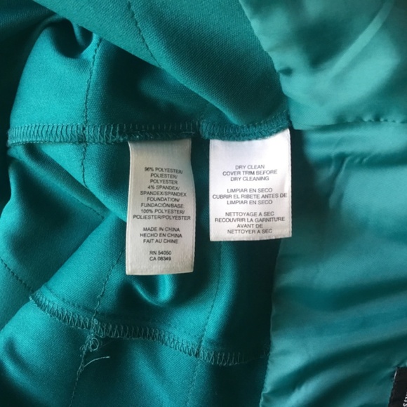 Teal satin ruffled cocktail dress - Picture 4 of 7